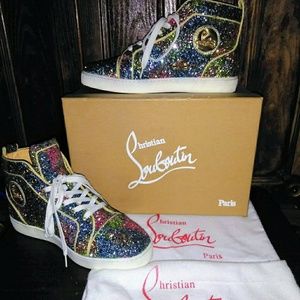 Skittle Glitter Loubutin Sneakers
